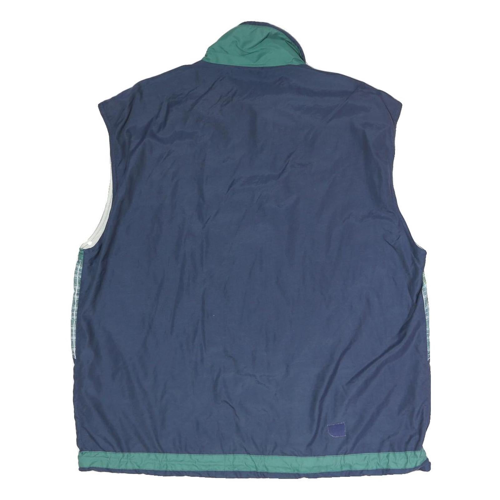 BUDMIL Mens Green & Navy XL Polyester Blend Jacket Zip Plaid Retro Style