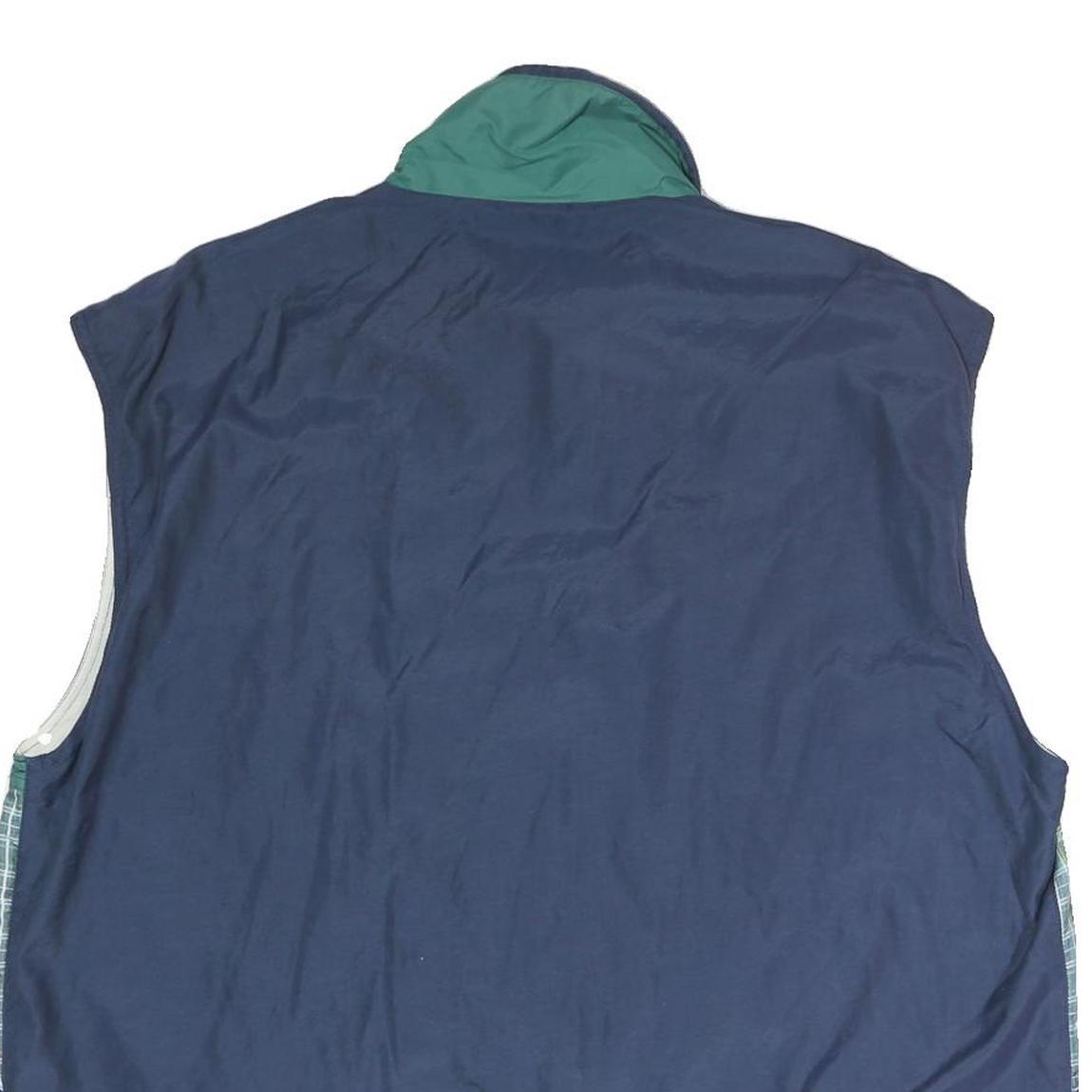 BUDMIL Mens Green & Navy XL Polyester Blend Jacket Zip Plaid Retro Style