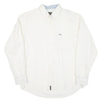 MCGREGOR Mens Plain Shirt White Long Sleeve L