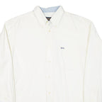 MCGREGOR Mens Plain Shirt White Long Sleeve L