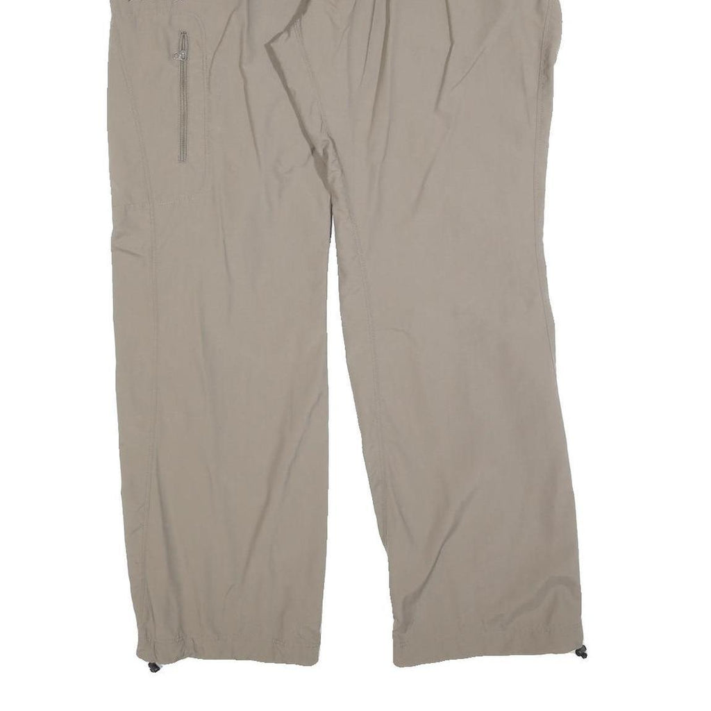 SCHOFFEL Womens Relaxed Beige Polyester Blend Zip Trousers W36 L30 Outdoor