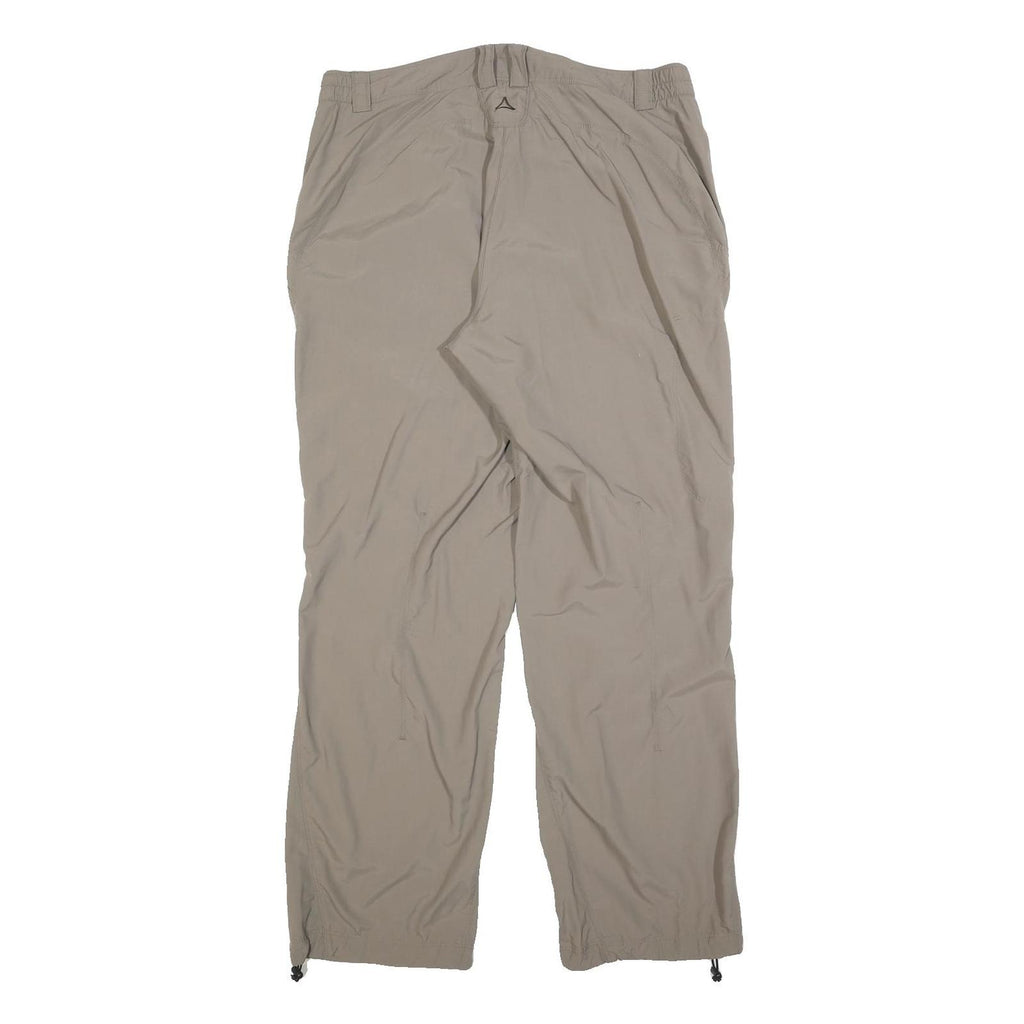 SCHOFFEL Womens Relaxed Beige Polyester Blend Zip Trousers W36 L30 Outdoor