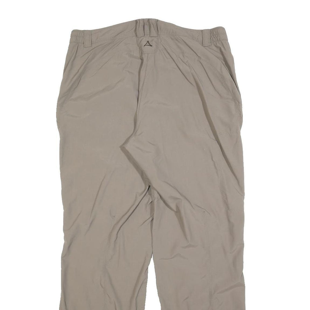 SCHOFFEL Womens Relaxed Beige Polyester Blend Zip Trousers W36 L30 Outdoor