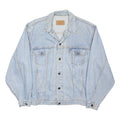 LEVI'S Mens Blue Denim Jacket L Cotton Classic Button Closure Casual Outerwear