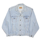 LEVI'S Mens Blue Denim Jacket L Cotton Classic Button Closure Casual Outerwear