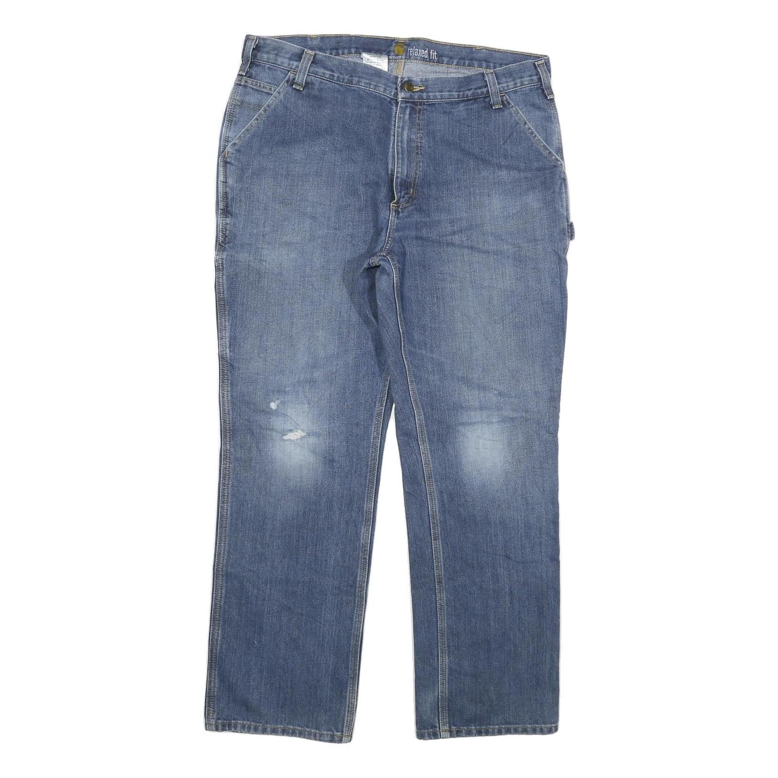 CARHARTT Mens Relaxed Fit Blue Denim Jeans W38 L32 Workwear Casual Durable