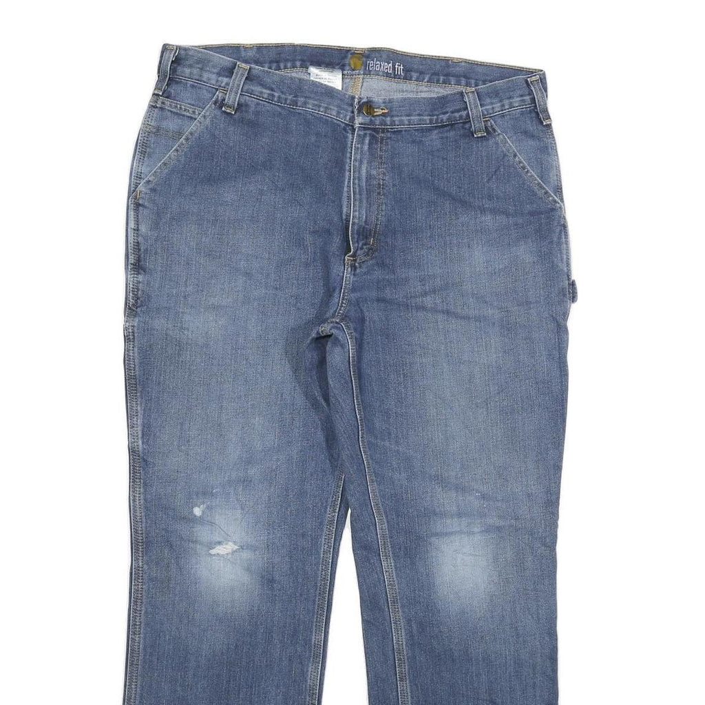 CARHARTT Mens Relaxed Fit Blue Denim Jeans W38 L32 Workwear Casual Durable
