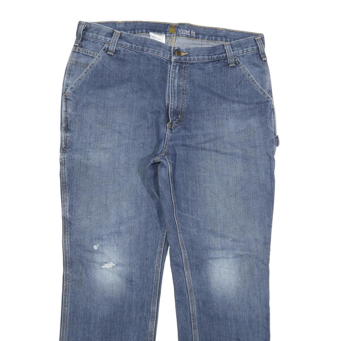 CARHARTT Mens Relaxed Fit Blue Denim Jeans W38 L32 Workwear Casual Durable