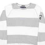 NAUTICA Mens Grey & White Patterned Cotton Blend Jumper Crew Neck Basic Knit L