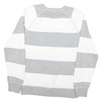 NAUTICA Mens Grey & White Patterned Cotton Blend Jumper Crew Neck Basic Knit L