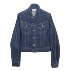 LEE Womens Blue Denim Cotton Button Jacket XS Classic Casual Lightweight