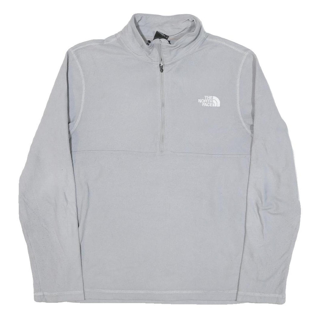 THE NORTH FACE Mens Light Grey Plain Pullover Crew Neck Basic Knit Jumper S