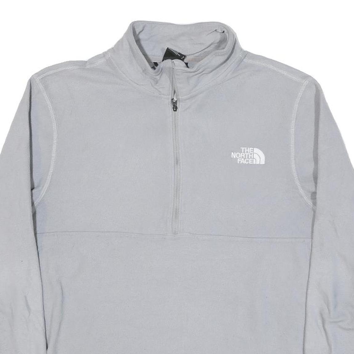 THE NORTH FACE Mens Light Grey Plain Pullover Crew Neck Basic Knit Jumper S