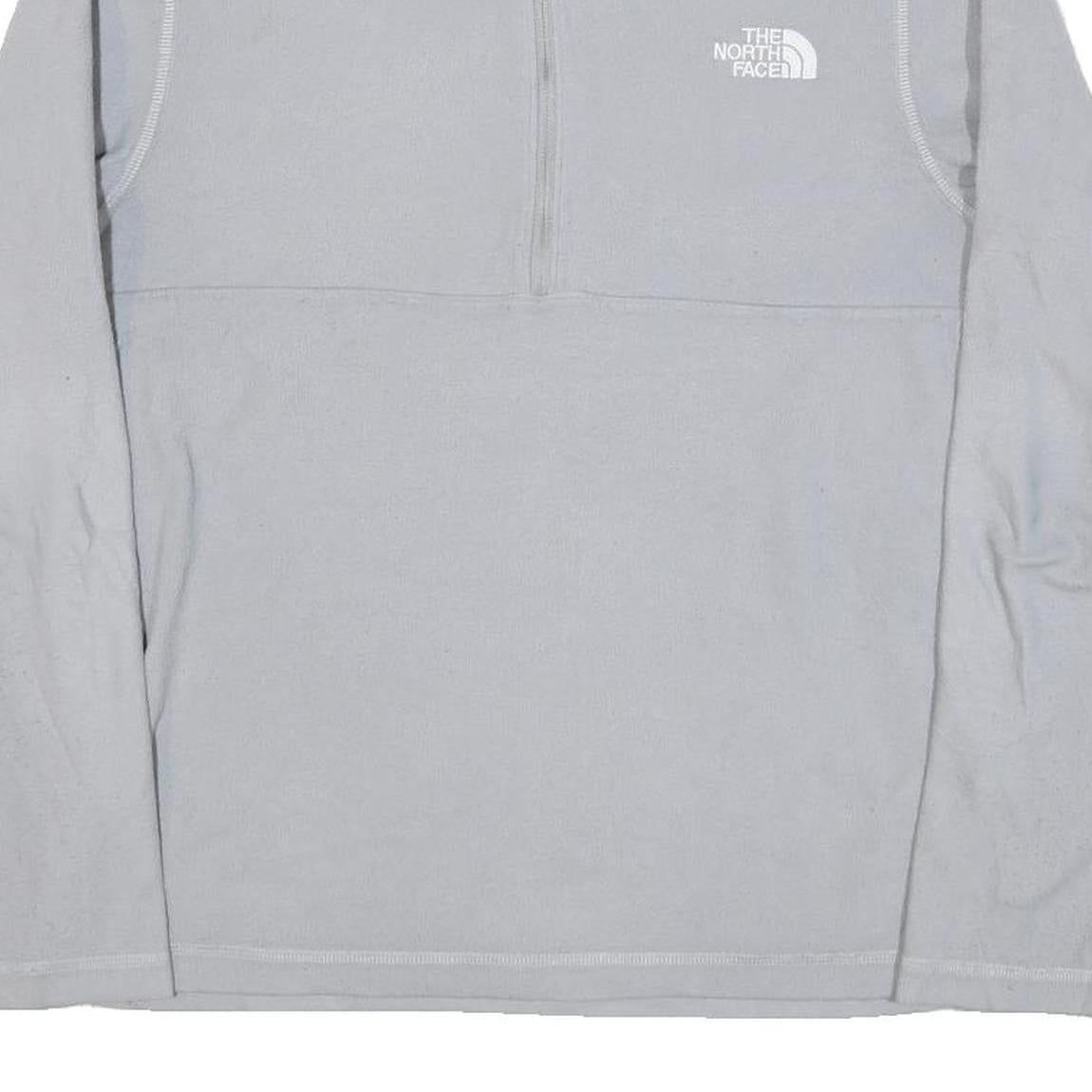 THE NORTH FACE Mens Light Grey Plain Pullover Crew Neck Basic Knit Jumper S