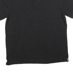 TOMMY HILFIGER Mens Black Short Sleeve Plain Polo Shirt XL Cotton Blend Classic