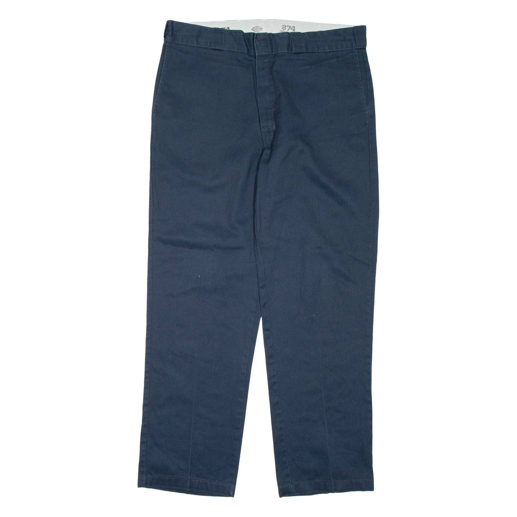 DICKIES Mens Trousers Blue Regular Straight W38 L32