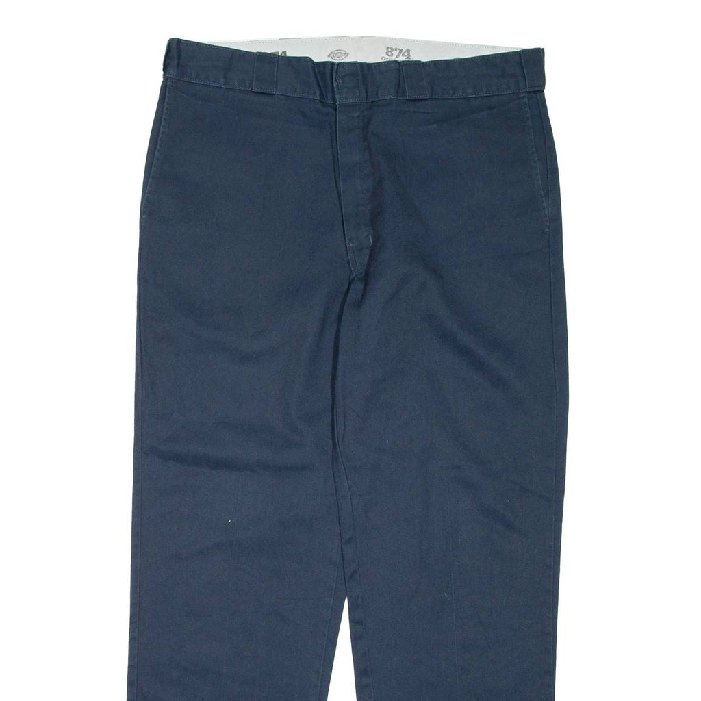 DICKIES Mens Trousers Blue Regular Straight W38 L32