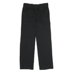 DICKIES Mens Black Polyester Blend Classic Straight Trousers W32 L32 Workwear