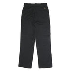 DICKIES Mens Black Polyester Blend Classic Straight Trousers W32 L32 Workwear