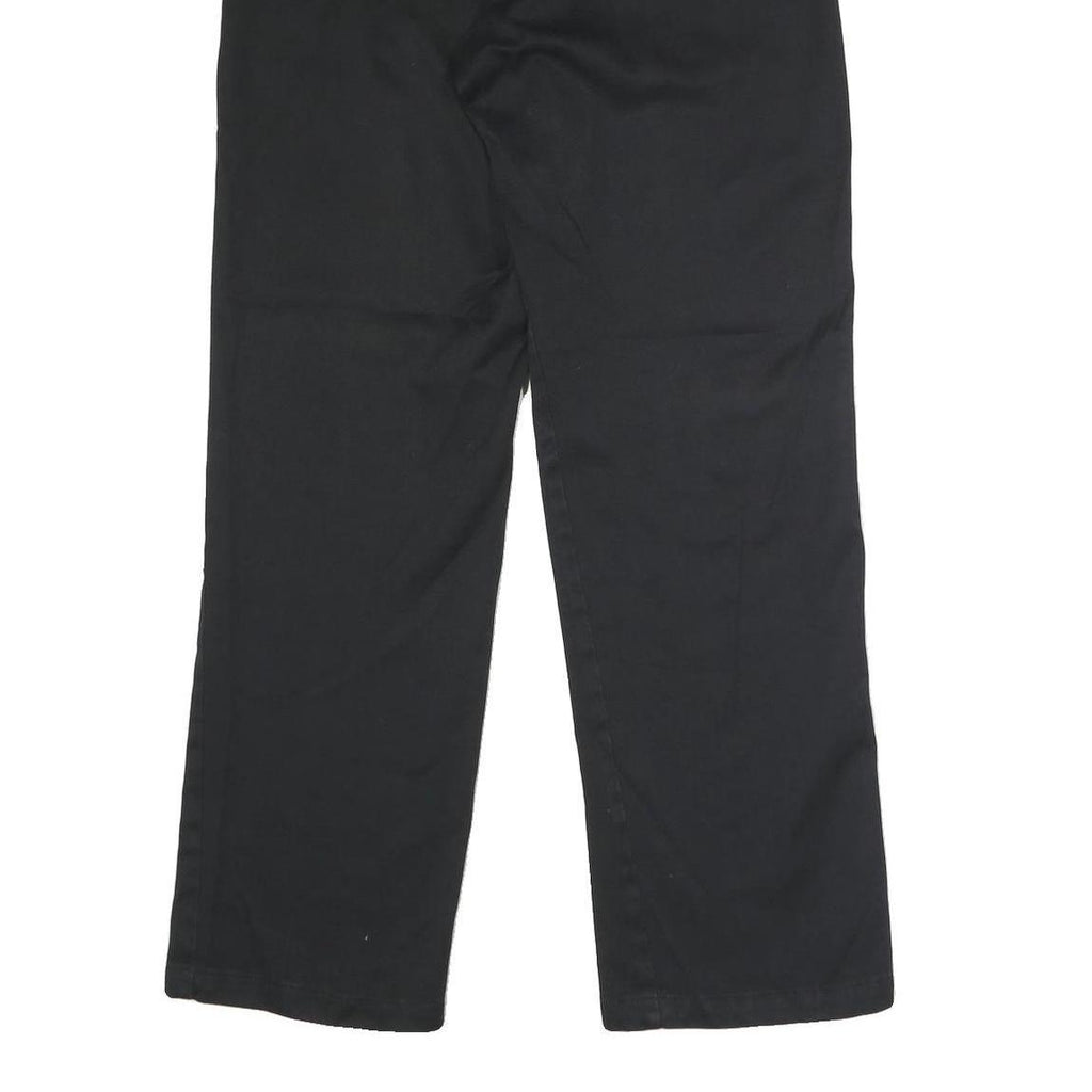 DICKIES Mens Black Polyester Blend Classic Straight Trousers W32 L32 Workwear
