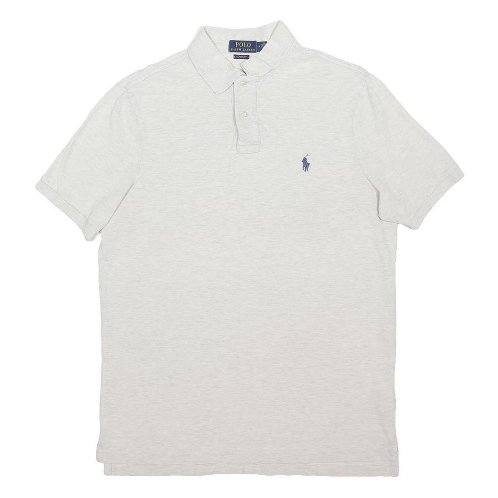 POLO RALPH LAUREN Mens White Short Sleeve Plain M Cotton Blend Classic Polo