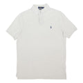 POLO RALPH LAUREN Mens White Short Sleeve Plain M Cotton Blend Classic Polo