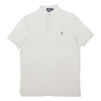 POLO RALPH LAUREN Mens White Short Sleeve Plain M Cotton Blend Classic Polo