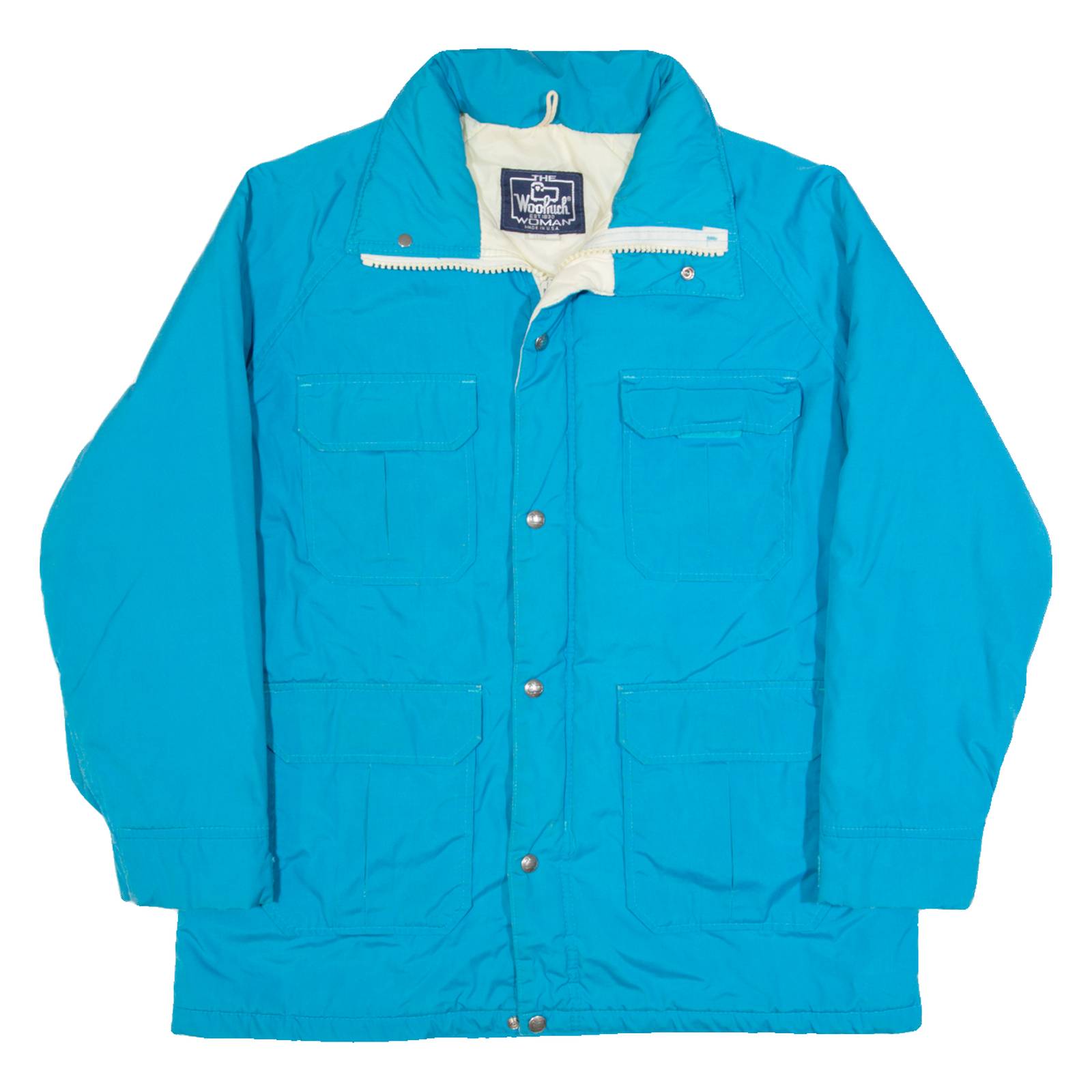 WOOLRICH Insulated Womens Chore Jacket Blue 90s L