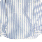 GAP Mens Blue & White Striped Cotton Shirt L Casual Classic Fit Button