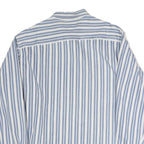 GAP Mens Blue & White Striped Cotton Shirt L Casual Classic Fit Button