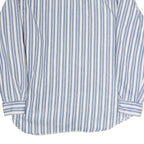 GAP Mens Blue & White Striped Cotton Shirt L Casual Classic Fit Button