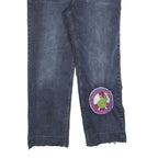 CALVIN KLEIN JEANS Mens Blue Regular Straight Denim Raw W36 L30 Embroidered