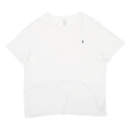 POLO RALPH LAUREN Mens White L Crew Neck Short Sleeve Graphic Cotton Blend