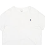 POLO RALPH LAUREN Mens White L Crew Neck Short Sleeve Graphic Cotton Blend