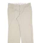 DICKIES Womens Cotton Blend Beige Relaxed Straight Trousers W36 L34 Casual