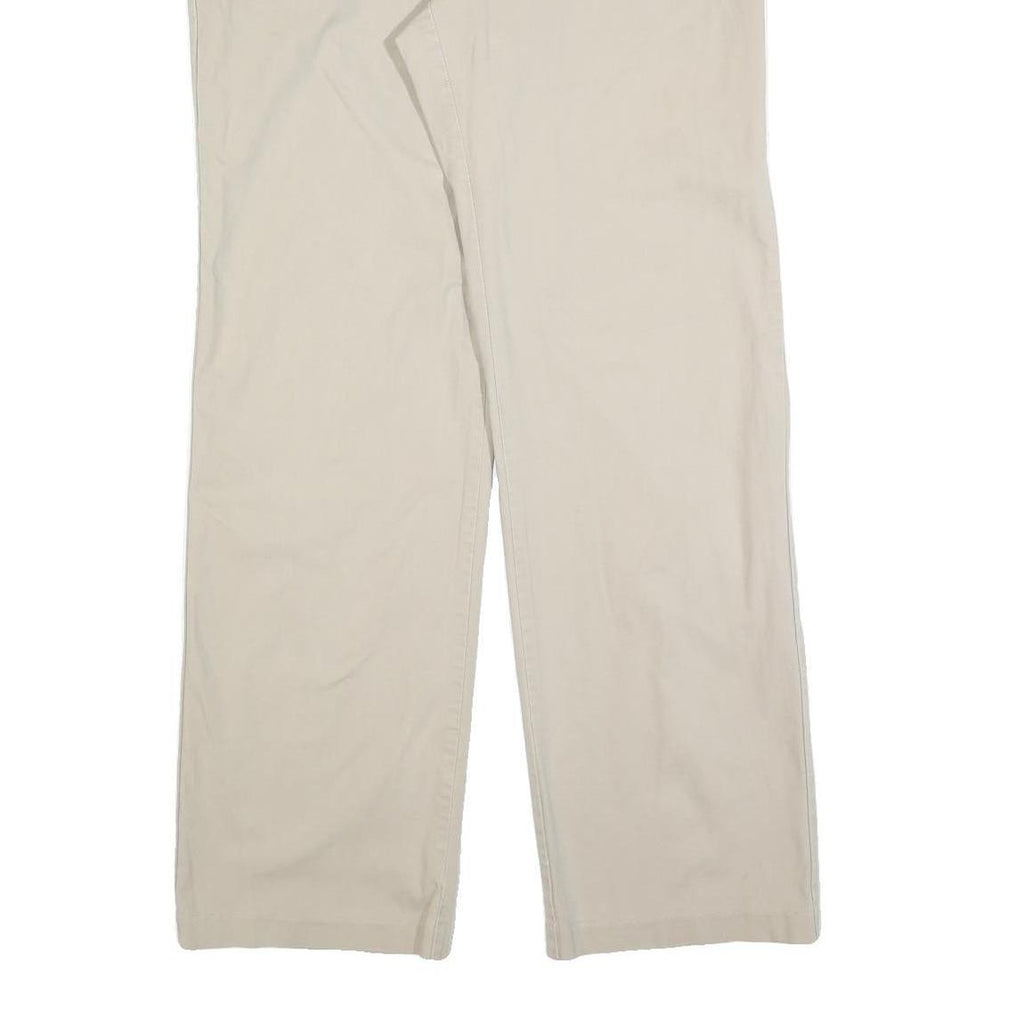 DICKIES Womens Cotton Blend Beige Relaxed Straight Trousers W36 L34 Casual