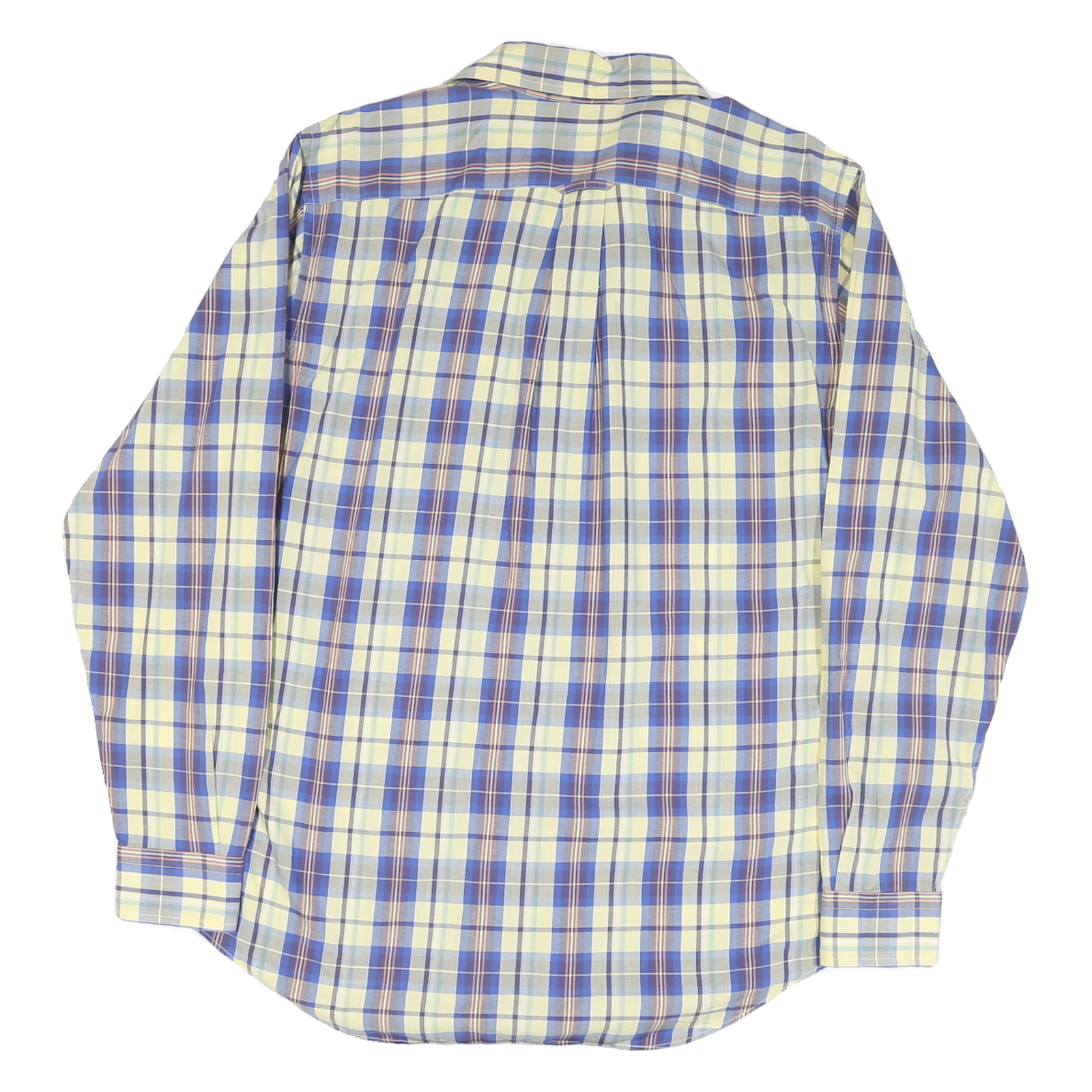 NAUTICA Mens Blue & Cream Check Shirt M Classic Cotton Blend Casual