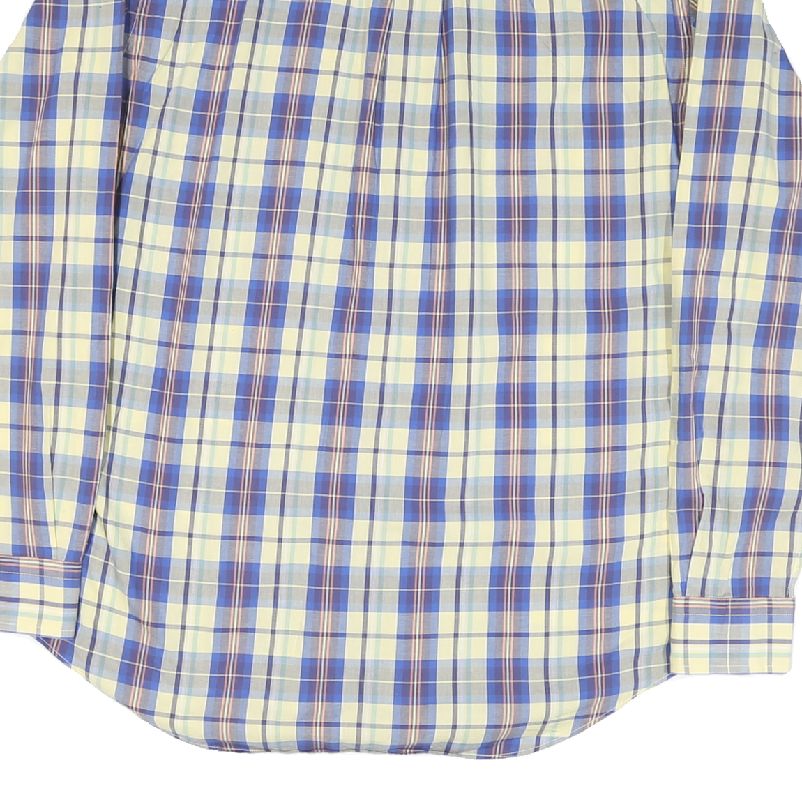 NAUTICA Mens Blue & Cream Check Shirt M Classic Cotton Blend Casual