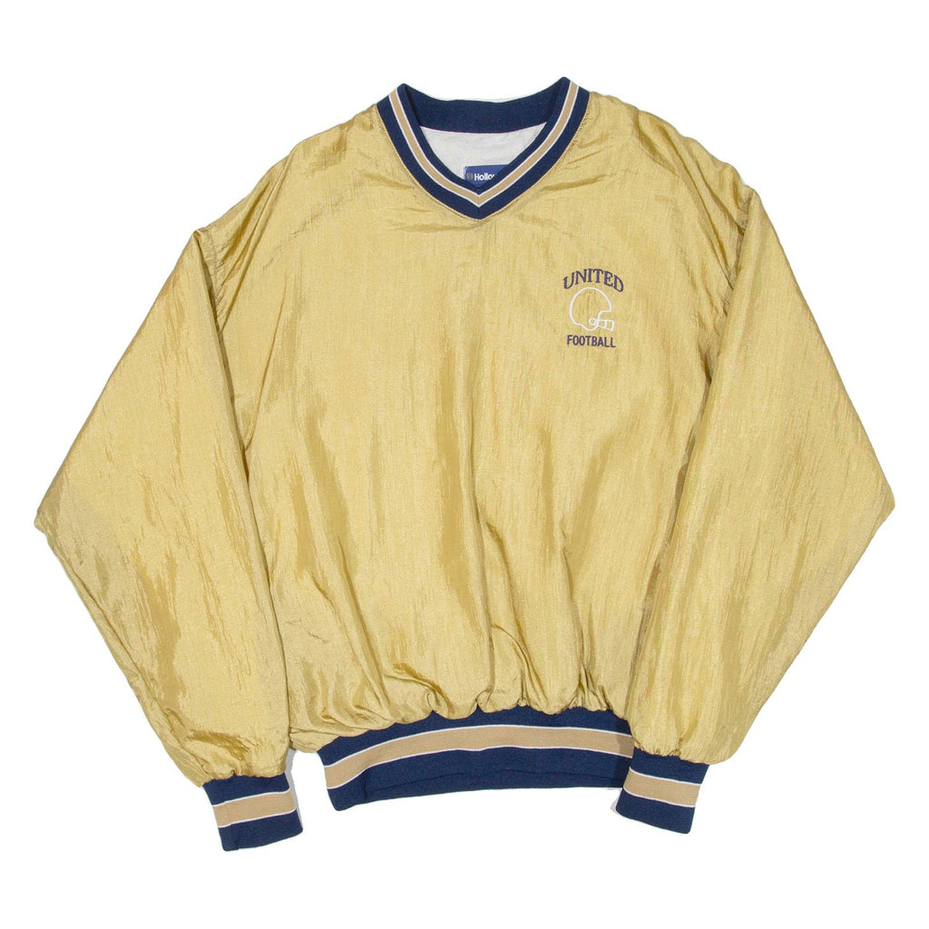 HOLLOWAY United Football Mens Sweatshirt Gold V-Neck USA M