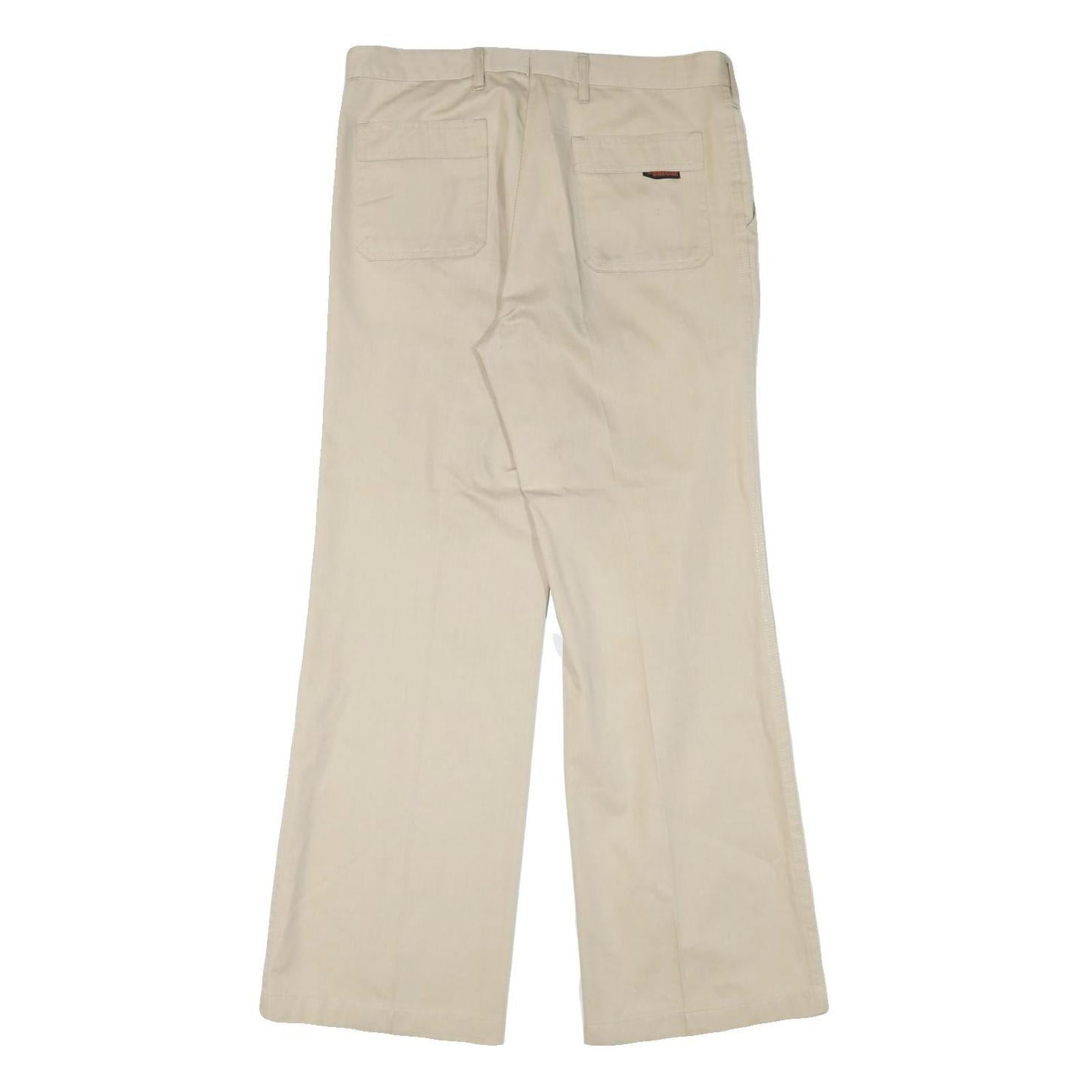 MCGREGOR Mens Cotton Blend Beige Regular Fit Straight Leg Trousers W32 L30