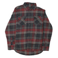 JACHS Mens Red & Grey Check Shirt M Cotton Blend Long Sleeve Casual