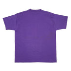 FRUIT OF THE LOOM Womens Purple Flamingo Casino Graphic T-Shirt XL Short Sleeve