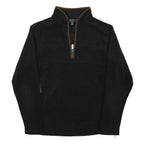 RYDALE Mens Black Brown Plain Pullover Regular Fit Polyester Blend Jumper M Warm