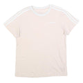 ADIDAS Womens Cream & White Classic T-Shirt S Short Sleeve Crew Neck Cotton