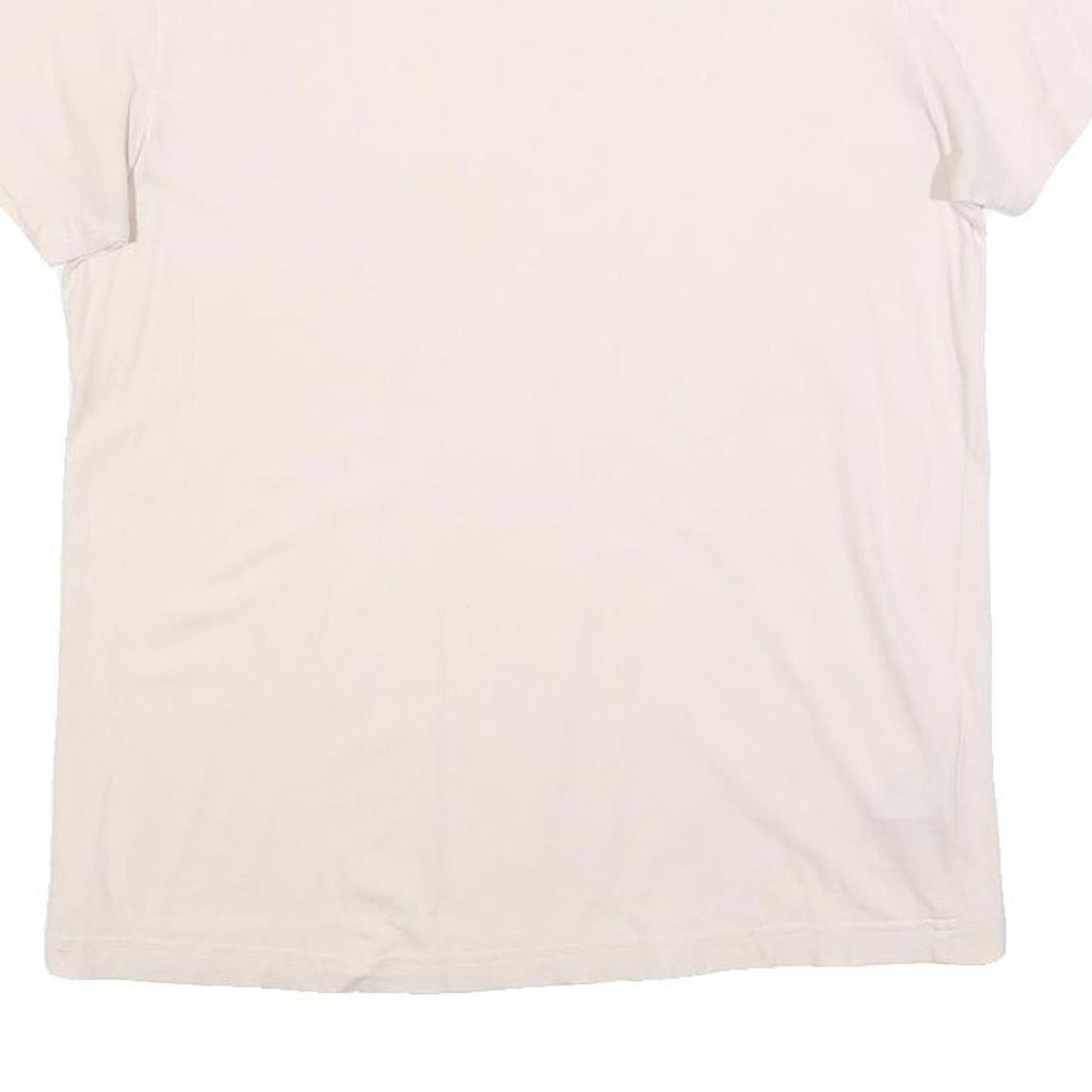 ADIDAS Womens Cream & White Classic T-Shirt S Short Sleeve Crew Neck Cotton