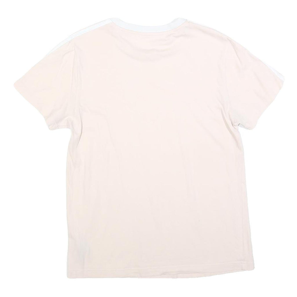 ADIDAS Womens Cream & White Classic T-Shirt S Short Sleeve Crew Neck Cotton