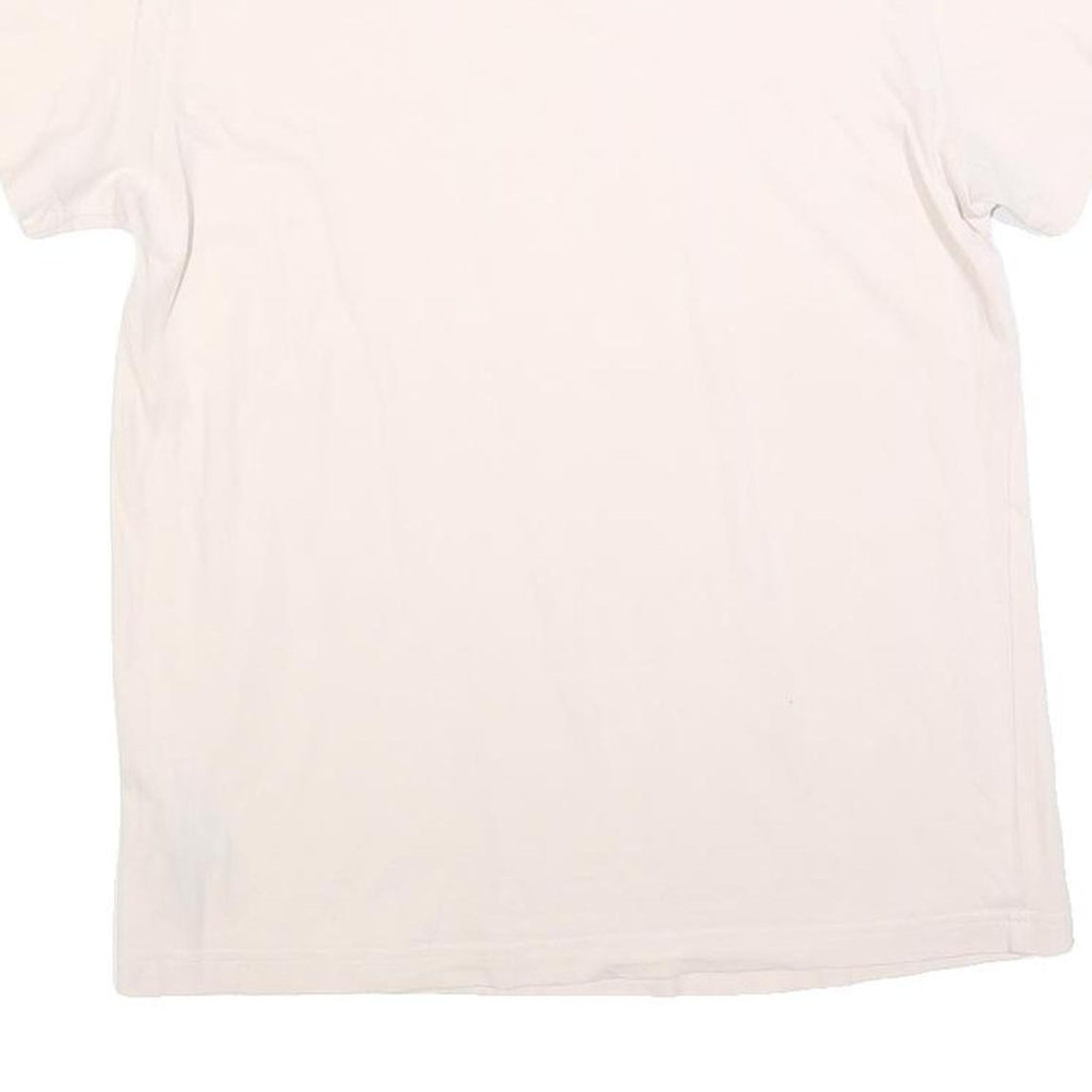 ADIDAS Womens Cream & White Classic T-Shirt S Short Sleeve Crew Neck Cotton