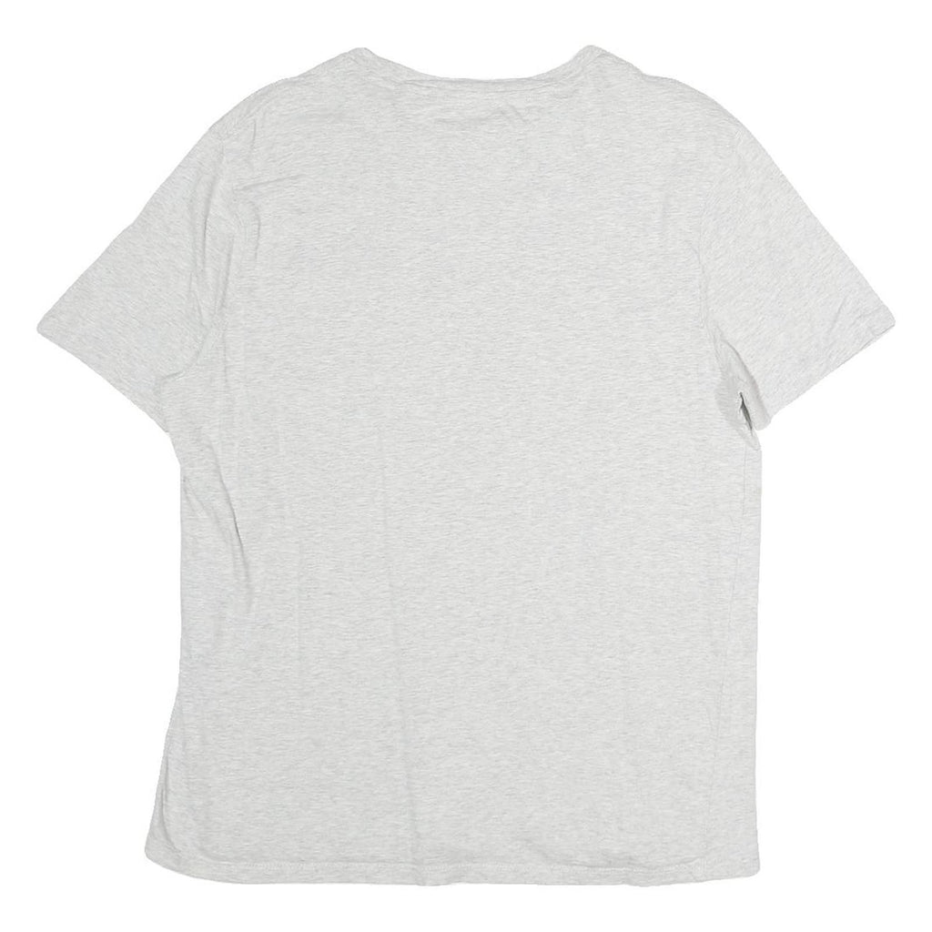TOMMY HILFIGER Mens Grey & White Pocket T-Shirt M Short Sleeve Crew Neck Cotton
