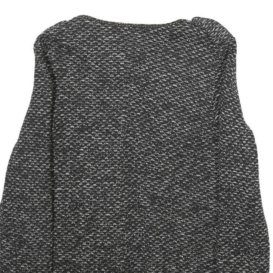 CHICOREE Womens Black and White Textured Classic Jacket XS Polyester Tweed