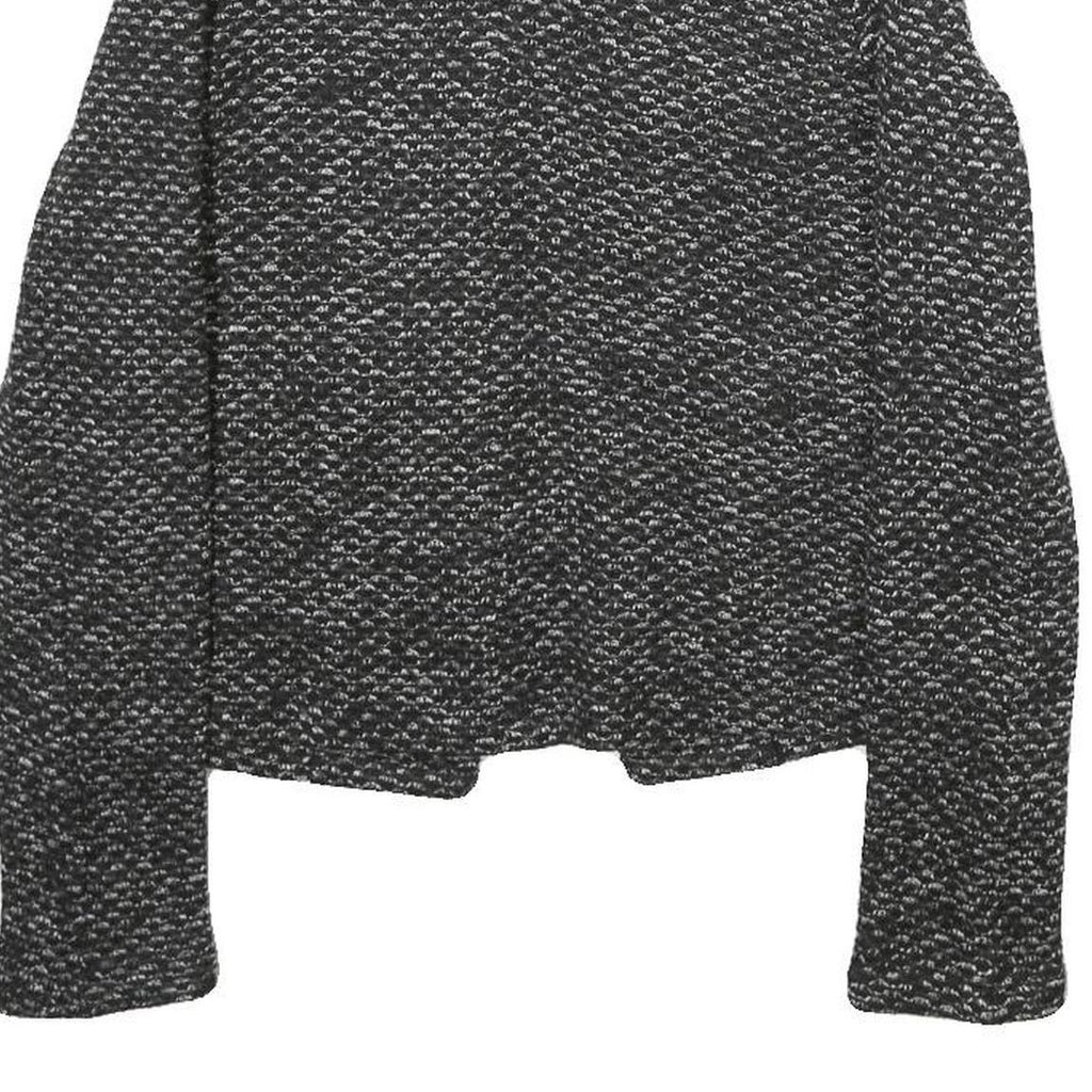 CHICOREE Womens Black and White Textured Classic Jacket XS Polyester Tweed